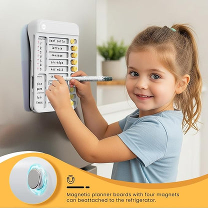 Chores Chart for Kids to Do List Checklist Chore Board ADHD Tools Magnetic Chore Chart with Sliders and Magnetic Marker for Fridge 2PCS White Chore Chart