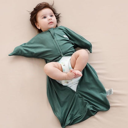 PuppyPaws Baby Sleep Sack 2.5 TOG, Transitional Swaddle with Arms Up Length Sleeves and Mitten Cuffs, Sleep Sack 3-6 Months, Wearable Blanket Baby, 95% Rayon derived from Bamboo, 5% Spandex