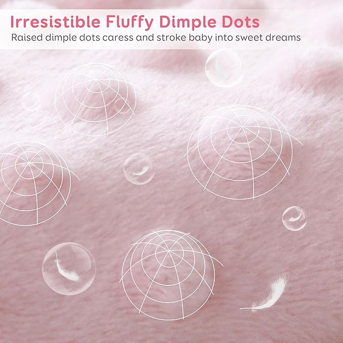 Sivio Minky Dotted Weighted Blanket, Super Soft Crystal Velvet Reversible Heavy Blanket with Cute Cartoon Patterns, 5 lbs, 36x48 Inch, Pink Unicorn