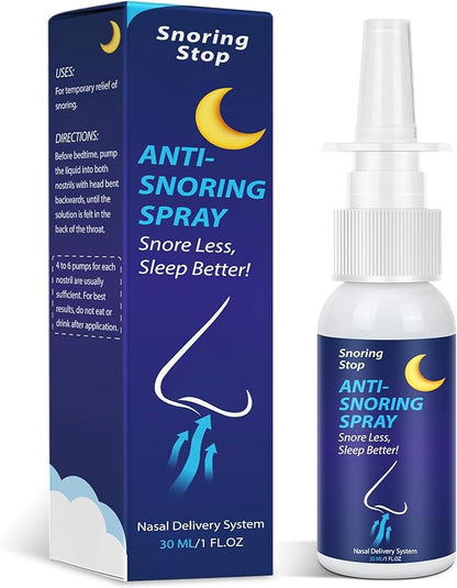 Anti Snoring Spray, Anti Snoring Devices, Effective & Fast Snoring Solution for Better Sleep, Helps Open The Throat & Airway During Sleep, 1 Floz