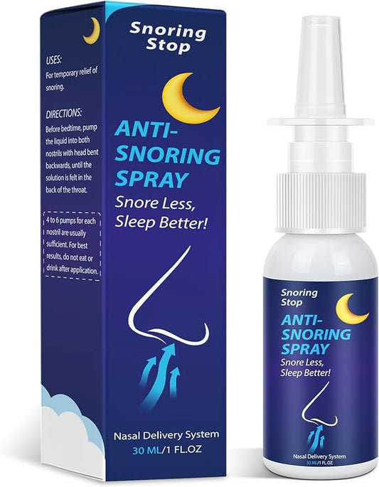 Anti Snoring Spray, Anti Snoring Devices, Effective & Fast Snoring Solution for Better Sleep, Helps Open The Throat & Airway During Sleep, 1 Floz