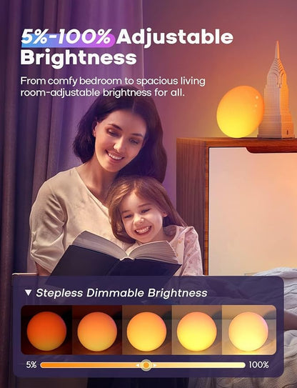 Dekala Long Distance Friendship App Shareable Smart Lamp Color Changing Night Light, Sleep Aid Timer Nursery Night Light for Adult Boys and Girls, ARGB Gradient Ambient Decorate Room Christmas Gifts