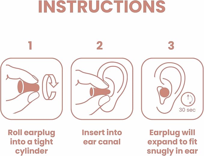 SnoozePlugs Ultra Soft Foam Earplugs for Sleeping, 60 Pairs Comfortable Foam Ear Plugs for Side Sleepers- 33db NRR Nightime Earplugs for Snore Blocking, Noise Canceling Sleep