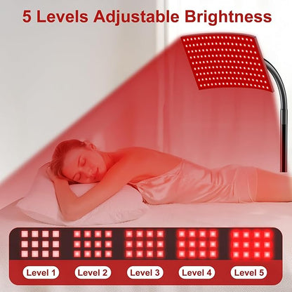 Red Light Therapy for Body Face, Infrared Light Therapy Lamp with Adjustable Stand, 660nm and 850nm Near Infrared LED Lights Panel, Red Infrared Lamp for Full Body, Gift for Men Women
