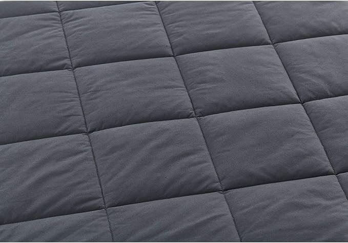 RelaxBlanket Kids Weighted Blanket | 40''x60'',7lbs | for Child Between 60-90 lbs | Premium Cotton Material with Glass Beads | Dark Grey