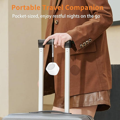 Portable Sound Machine for Sleep, White Noise Sound Machine for Travel with Night Light, Long-Lasting Power Mini Noise Machine with 16 Soothing Sounds,Memory,Timer for Adults Baby Office Privacy,Hotel