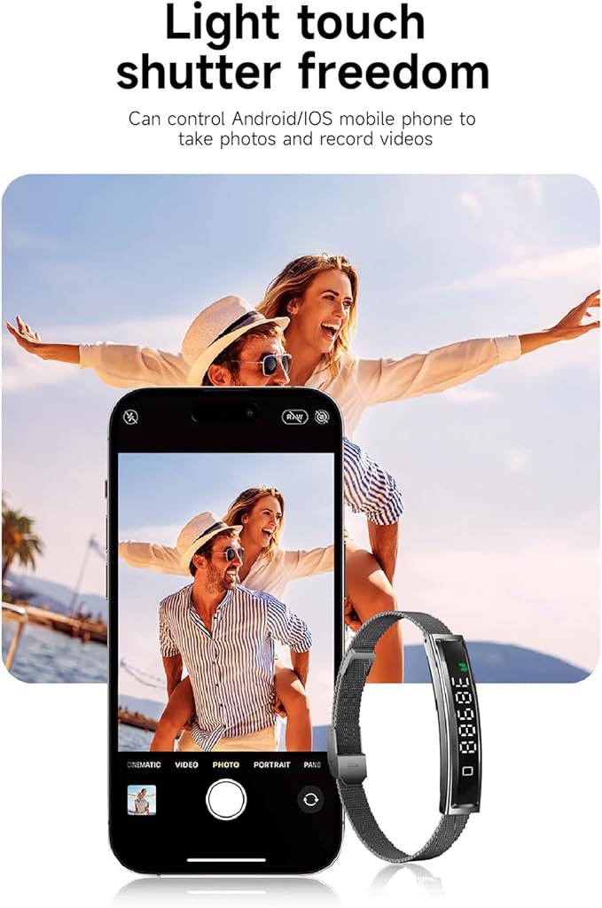 Health Smart Bracelet,Fitness Tracker with Heart Rate, Sleep Monitoring, Blood Oxygen, Step Counting for iOS and Android, No Subscription Fee, Waterproof, Valentines Day Gifts for Her Him(Black)
