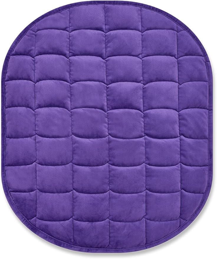 TONGDADA Weighted Lap Blanket 7lbs for Adult,Perfect for Relaxation, Lounging, Napping, Sleeping & Travel,Luxury Minky Weighted Body Blanket,Weighted Throw Blanket-Violet Minky, 29" x 24"