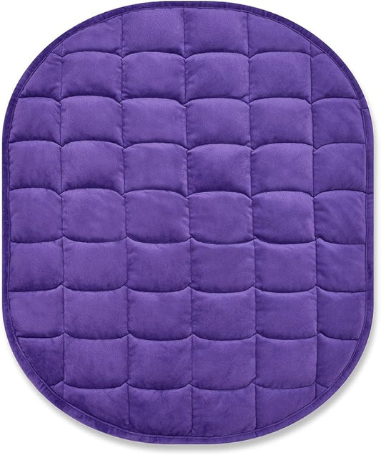 TONGDADA Weighted Lap Blanket 7lbs for Adult,Perfect for Relaxation, Lounging, Napping, Sleeping & Travel,Luxury Minky Weighted Body Blanket,Weighted Throw Blanket-Violet Minky, 29" x 24"