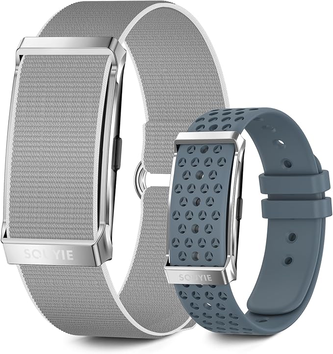 Smart Bracelet for Men Women, Health Activity Fitness Trackers, 24H Sleep Tracker, 24/7 Continuous Heart Rate/Blood Pressure/HRV/Stress Monitor, 170+ Sports Modes Smart Wristband with 2 Bands Free APP