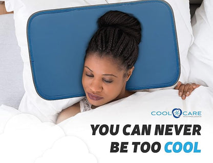 Pillow Cooling Pad - Pressure Activated Gel Cooling Mat Provides Instant Cool Relief - Ideal for Fevers, Migraines, Hot Flashes, Night Sweats - Place on Pillow