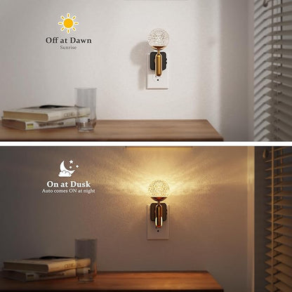 JandCase Night Light, Night Lights Plug into Wall, Color Change RBG Nightlight, Built in Dusk to Dawn Sensor for Hallway Bedroom Stairway