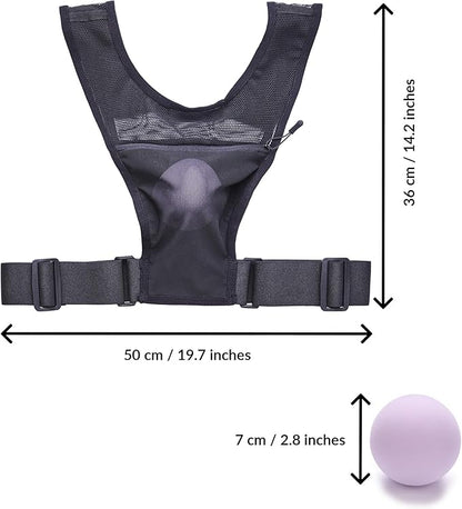 Anti Snoring Device | Positional Sleep Apnea Device | Side Sleep Trainer to Stop Snore | Includes Ball to Prevent Back Sleeping | Positional Therapy for Snoring Relief | Adjustable, Lightweight Vest