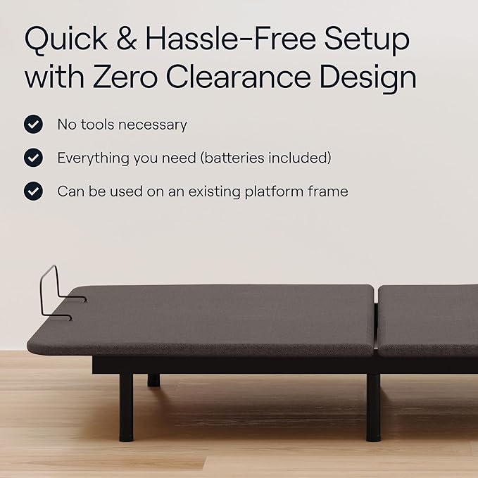 Siena 10” Hybrid Firm Queen Mattress & Adjustable Base - Head & Foot Incline - Medium Firm Memory Foam - Premium Pressure Relieving Layers - Wireless Remote with Memory - Zero Clearance & Gravity