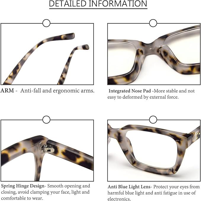 REAVEE 2 Pack Oprah Style Oversized Reading Glasses for Women Men Blue Light Blocking, Ladies Stylish Retro Square Large Computer Readers (Leopard/Tea Leopard 1.75x)