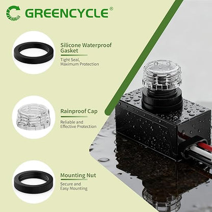 4 Pieces Dusk to Dawn Sensor,Greencycle IP65 Photoelectric Switch for Outdoor Pole Light for Outdoor Lighting 120-277V, Photo Cell Automatic On/Off, Waterproof, Energy Saving,UL Listed