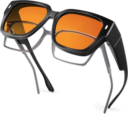 Sleep Blue Light Blocking Glasses for Men and Women, Computer Gaming Glasses Anti Eyestrain & UV Glare