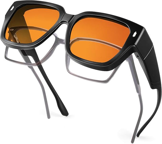 Sleep Blue Light Blocking Glasses for Men and Women, Computer Gaming Glasses Anti Eyestrain & UV Glare
