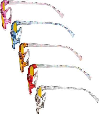 Eyekepper 5 Pack Computer Glasses Digital Eye Strain Prevention Blue Light Filter Reading Glasses Amber Tinted +2.50
