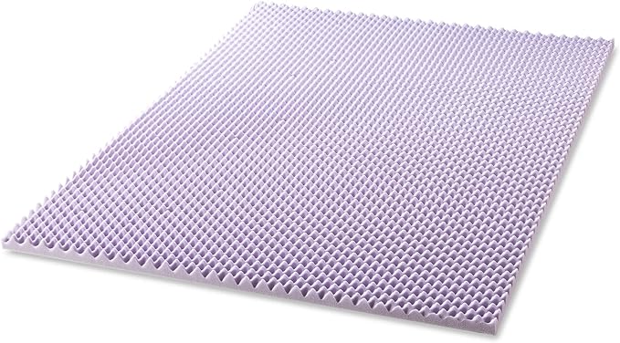 Best Price Mattress 1.5 Inch Egg Crate Memory Foam Mattress Topper with Soothing Lavender Infusion, CertiPUR-US Certified, Dorm Essentials, Full