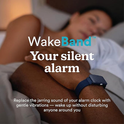 Homedics WakeBand Silent Vibrating Alarm Wristband, Ultra-Light Comfortable Design, 9 Vibration Patterns & 9 Intensities, Up to 6-Day Battery, iOS/Android App, Blue