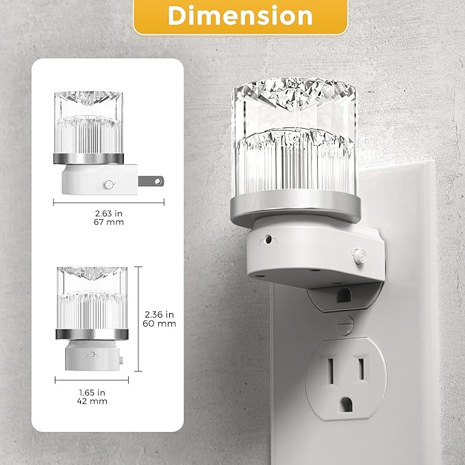 L LOHAS Night Lights Plug into Wall, 2 Pack 3000K/4000k/5000KColor Changing Night Light, 3CCT Color Temperature Night Light, Dusk to Dawn Sensor for Hallway, Bathroom