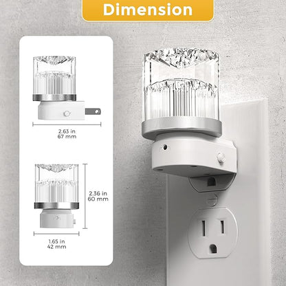 L LOHAS Night Lights Plug into Wall, 2 Pack 3000K/4000k/5000KColor Changing Night Light, 3CCT Color Temperature Night Light, Dusk to Dawn Sensor for Hallway, Bathroom