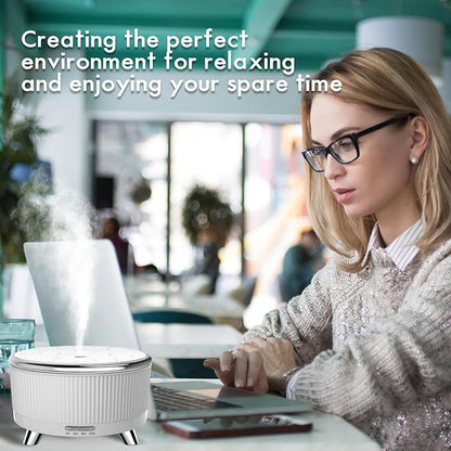 Diffusers for Essential Oils Large Room, Aromatherapy Diffuser with Remote Control,7 Colors Lights 3 Mist Mode for Women Office Home White Sliver