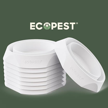 ECOPEST Bed Bug Interceptors – 8 Pack | Bed Bug Blocker (Pro) Interceptor Traps (Black) | Insect Trap, Monitor, and Detector for Bed Legs
