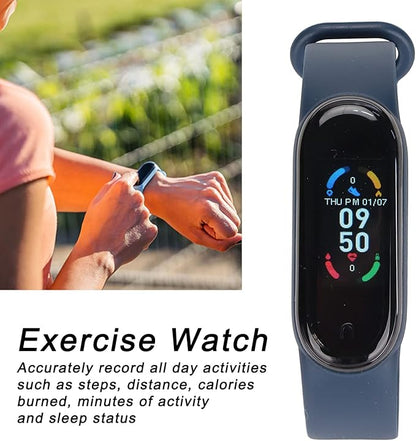 Smart Wristband with Step Counter, Heart Rate Monitor, Sleep Monitor, APP Message IP67 Waterproof, All Day Activity Tracking, Built in USB Plug, Various Sports Modes