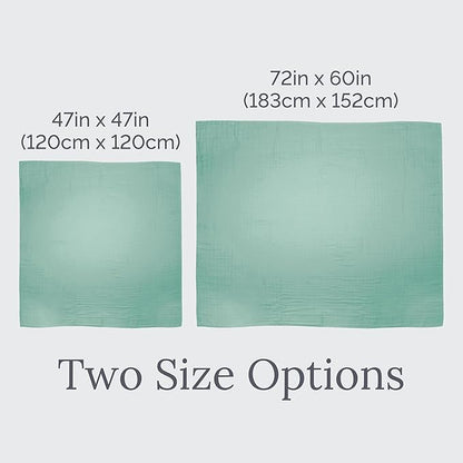 Natemia Muslin Baby Blanket - Ultra Soft, Breathable Baby Blankets for Girls and Boys - Newborn Essentials- Multi-Purpose Stroller Cover, Play Mat, XL Swaddle - Cotton Rayon Blend- 47" x 47"
