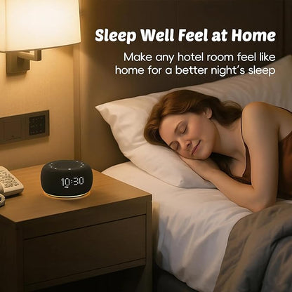 Buffbee Pro 2nd Gen – Upgraded Rechargeable Battery | 3-in-1 White Noise Machine for Sleep, Alarm Clock & Bluetooth Speaker, 25 Sleep Sounds, Portable for Travel & Bedroom
