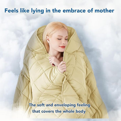 Topcee Weighted Blanket for Adults (20 lbs, 60" x 80") Queen Size Soft Cooling Heavy Blanket Sleeping, Apply to 190-210 lbs Body, Thick Breathable Blanket with Glass Bead, Easy Care
