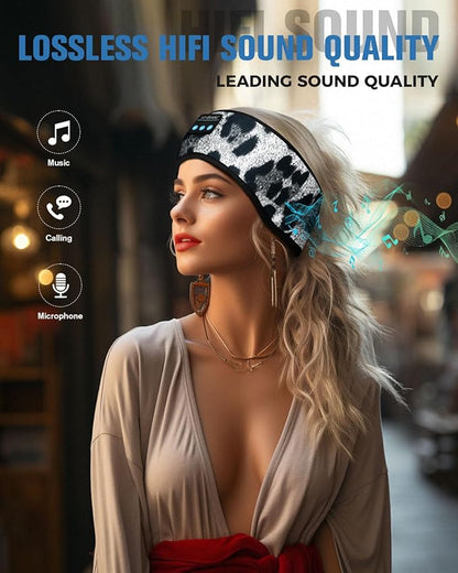 LC-dolida Sleep Headphones Bluetooth, Headband Headphones Earphones Wireless, Sleep Mask for Sleeping, Sports, Gifts, Workout, Jogging, Yoga,Insomnia, Air Travel, Meditation