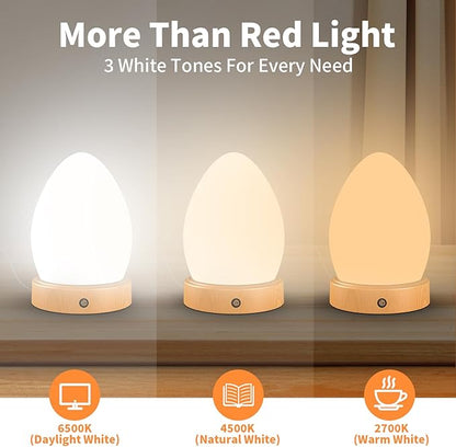 670nm Red Light Therapy Lamp for Sleep & Relaxation, 10000 Lux Sun Lamp with Remote Control, Dual Function Sleep Aid and Sunlight Lamp, 4-Color Night Light to Improve Sleeping for Adult & Kid