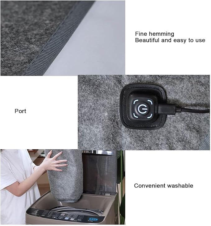 Electric Heated Blanket, 160 x 80cm Fast Heating Smart Temperatures Control Washable Electric Bed Warmer for Winter or Cold Days (US Plug)