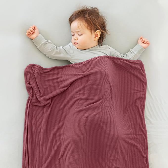 Ultra-Soft Rayon Made from Bamboo Baby Blanket - 30x40 Inches Double-Layer Swaddle Blanket, Breathable & Hypoallergenic, Lightweight Nursing Cover, Stroller Blanket for Infants & Toddlers