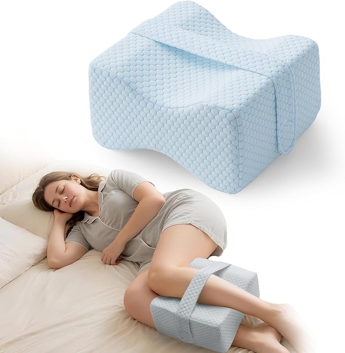 Extra Large Knee Pillow for Side Sleeper - Slow-Recovery Memory Foam Knee Pillow for Hip Pain, Sciatica Relief, & Injury Recovery – Perfect for Tall Individuals and Side Sleepers