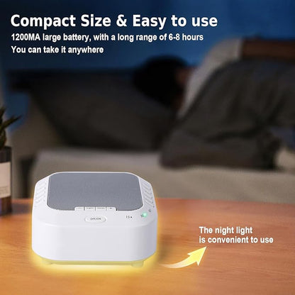 Noise Sound Machine with 28 Soothing Sounds Night Light White Noise Machine for Adults Baby Kids Sleep Machines Multi Button Quick Control Levels 3 Timers for Home Office Travel
