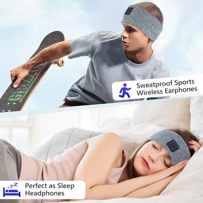 Aurya Sleep Headphones Sports Wireless Bluetooth Headband for Side Sleeper, Bluetooth 5.4, with Ultra-Thin HD Stereo Speaker, Sleeping Headphone for Women Men Running Yoga Workout