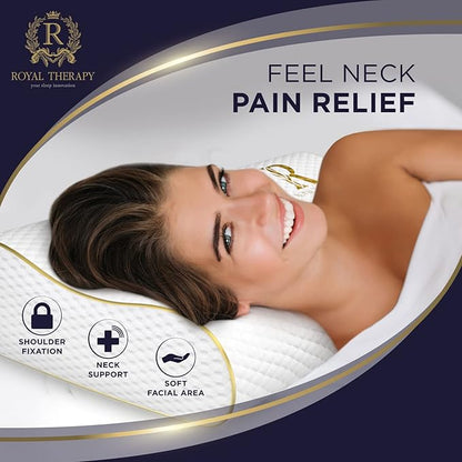 4-Layer Queen, Contour Pillow, Side and Back Sleepers, Orthopedic, Neck Support Pillow, for Neck Pain, CertiPUR-US