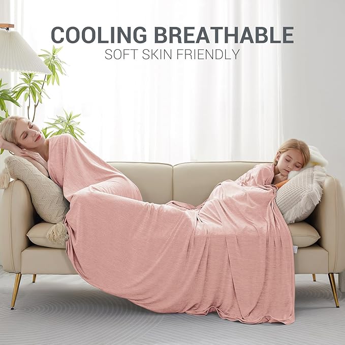 Marchpower Cooling Blanket for Hot Sleepers, Arc-Chill Cool Throw Kids Blanket with Double-Sided Cooling, Japanese Cooling Fiber Absorbs Body Heat, Lightweight Soft Blanket for Baby Sleeping Travel