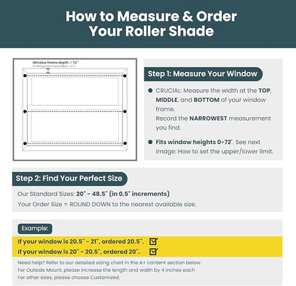 Motorized Blinds No Drill Automatic Blinds for Windows Cordless Roller Shades Electric Blinds with Remote Control Smart Blinds (White, 42 x 72)
