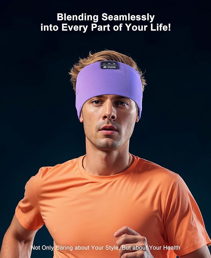 LOVE EYE Sleep Headphones Wireless Headband Headphones Bluetooth 5.4 for Side Sleeper Bluetooth Headband Earphones for Sports for tech Gadgets Gifts