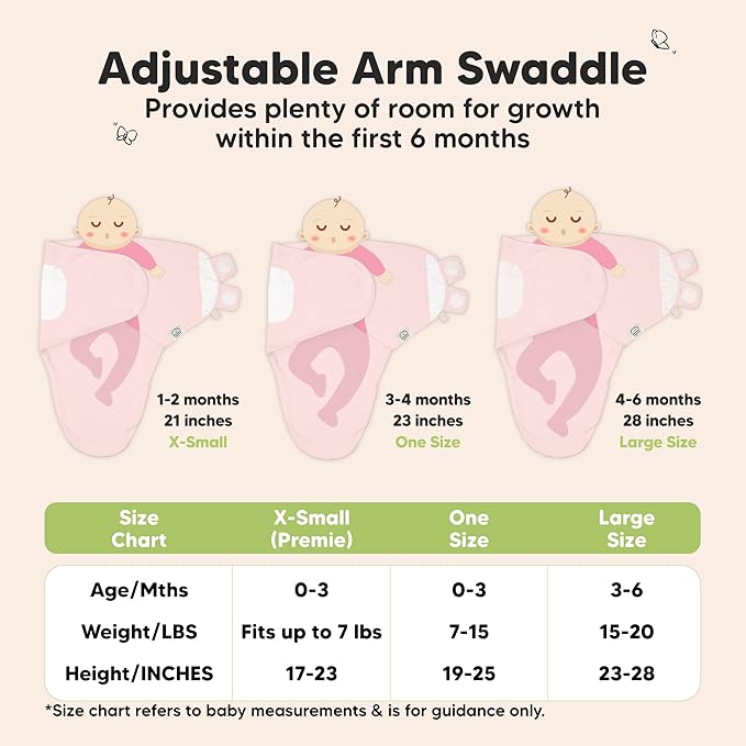 3-Pack Organic Baby Swaddle Sleep Sacks - Swaddles for Newborns, Infant 0-3 Months, Baby Girls, Boys, Soft & Snug Newborn Sleep Sack, Nursery Swaddling Blankets (Candy, OS)