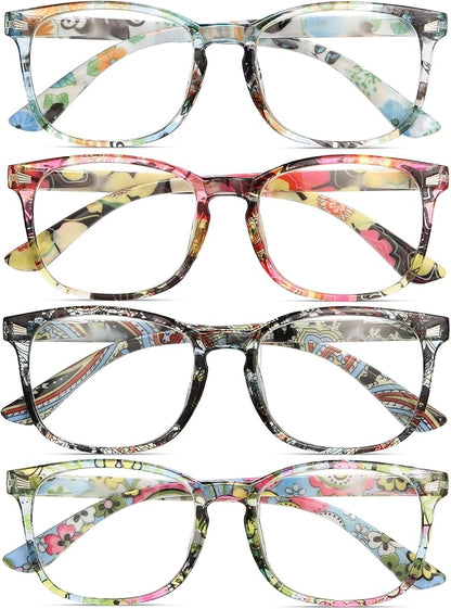 BLS BLUES Reading Glasses for Women for Home, Office & Driving - HD Clear Readers with Blue Light Blocking Protection