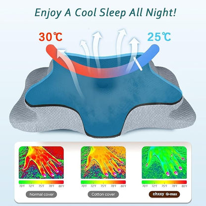 Cervical Neck Pillow for Pain Relief Sleeping, Contour Memory Foam Pillows, Ergonomic Side Sleeper Pillows for Adults, Orthopedic Neck Support Pillow for Back Stomach Sleepers-King Size