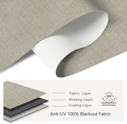 Bringnox No Drill Motorized Blinds with Remote,Blackout Windows,with Apple Homekit,Alexa,Google, with App,Voice Control Custom Size
