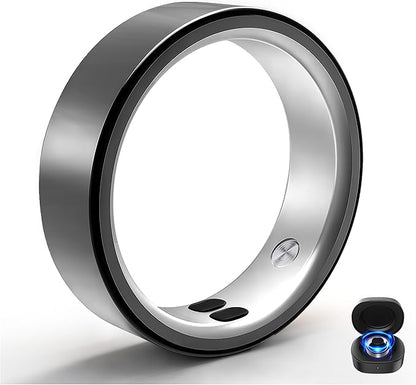 Smart Rings for Women Men,Sleep Tracking Wearable,Fitness Tracker Ring with Step/Heart Rate/Blood Oxygen/Distance/Calorie,Clock Vibration,No Subscription Fee,5ATM Waterproof, iOS&Android(Black 12)