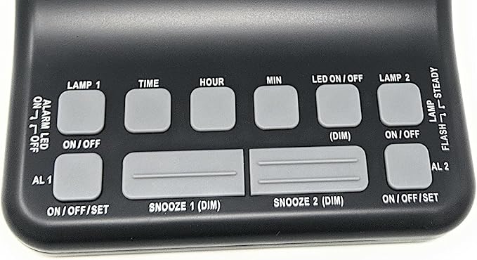 Futuristic 2 Silent Alarm Clock with Bright Flashing LED Lights for Deaf, Hard of Hearing, Heavy Sleepers | Dual Alarms, Built-in USB Chargers | Wake Up Gently